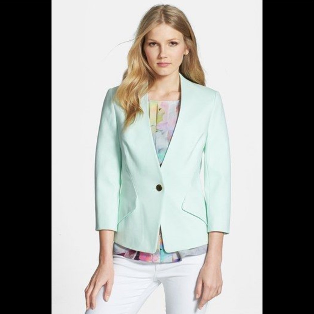 Ted Baker London one button jacket - pale green 2